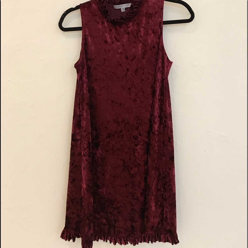 NWOT✨ Maroon Velvet Evening Dress💫